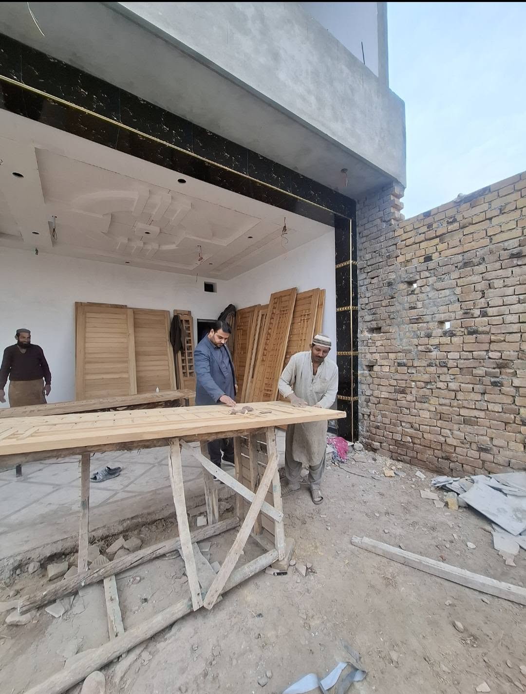 Joinery and door fabrication on site