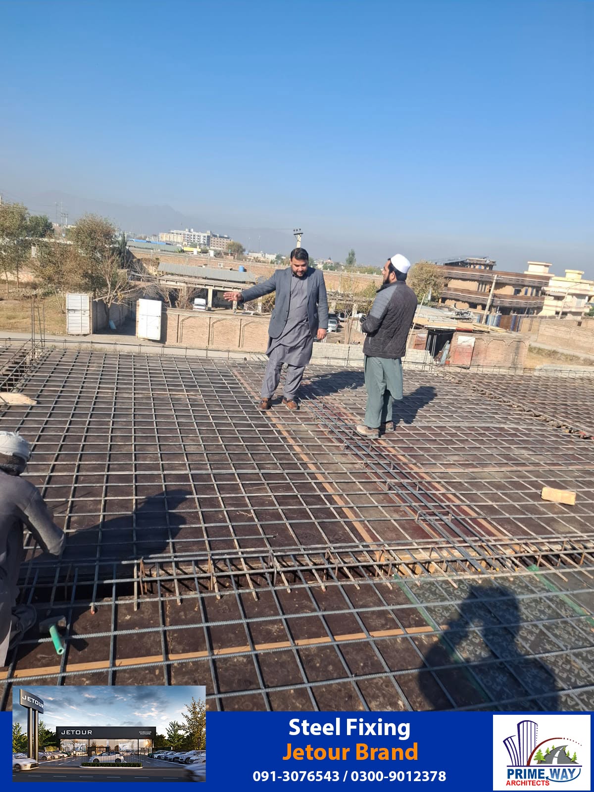 Steel fixing — Jetour showroom slab
